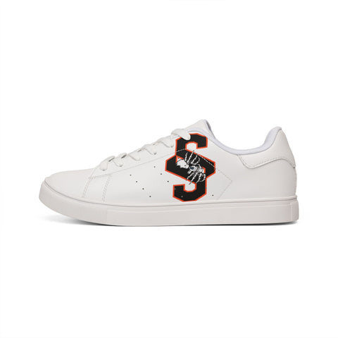 Copy of Leather Low-Top Sneakers — White Casual Men’s Shoes with Black & Red 'S' Logo
